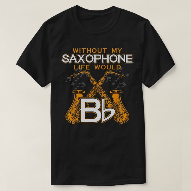 Camiseta Saxofonista Regalos Jazz Músico Saxofón (Diseño del anverso)