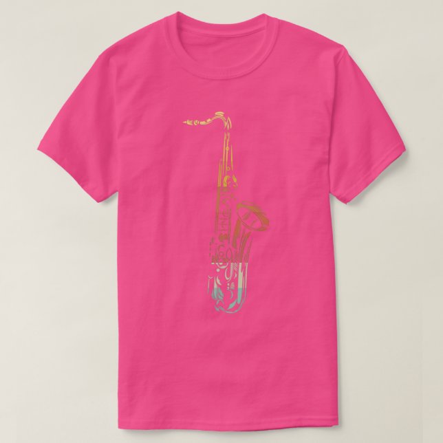 Camiseta Saxófonos vintage (Diseño del anverso)