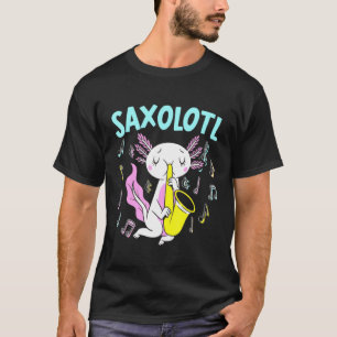 Camiseta Saxolotl Saxofón Axalotl Pez Caminante