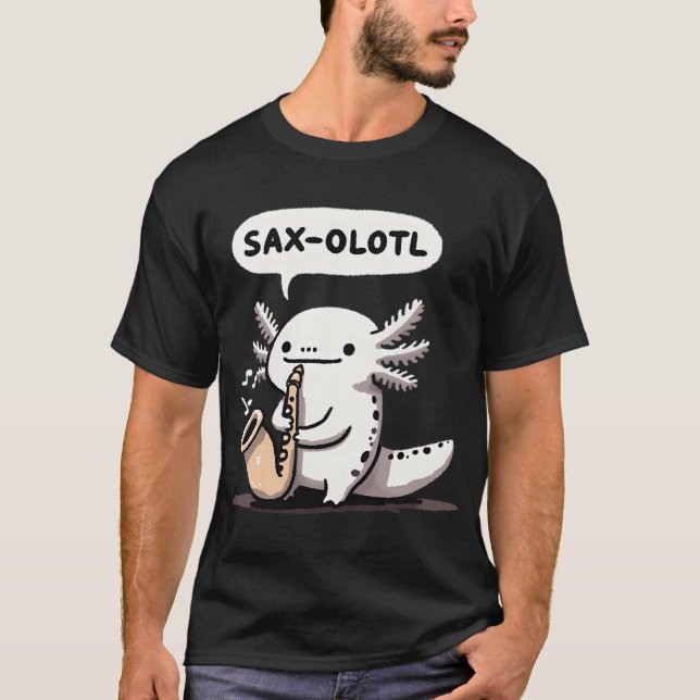 Camiseta Saxolotl saxofones (Anverso)