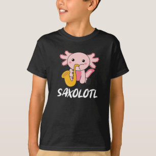 Camiseta Saxolotl Toca Música Saxofónica Un Dulce Axolotl