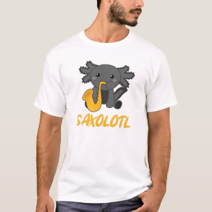 Camiseta Saxolotl Toca Música Saxofónica Un Dulce Axolotl