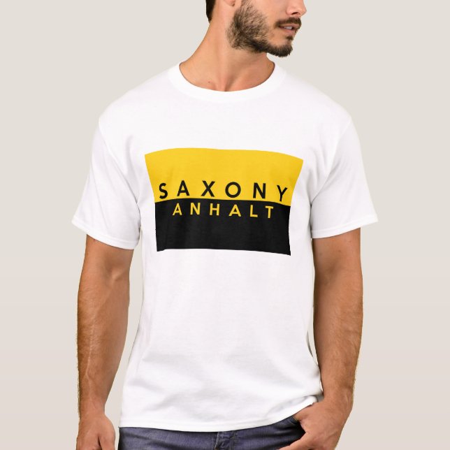 Camiseta saxony anhalt regional bandera de alemania nombre  (Anverso)