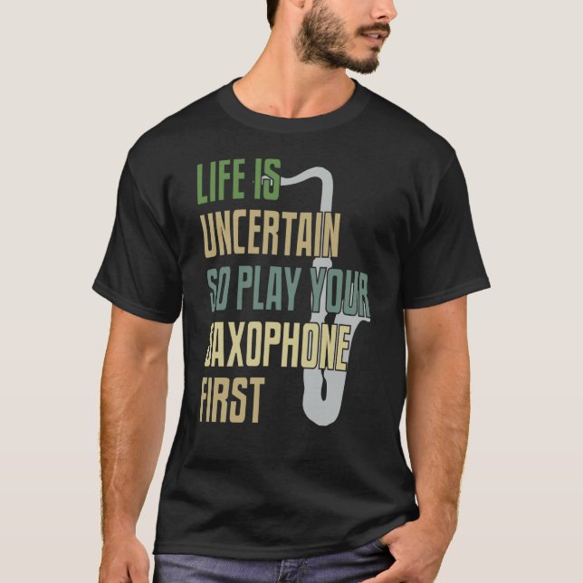 Camiseta Saxophone Player Retro Style (Anverso)