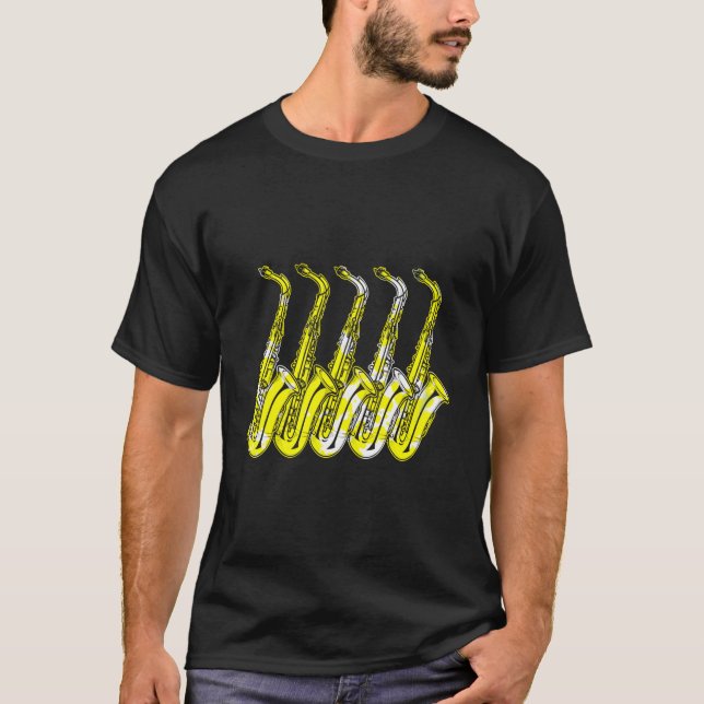 Camiseta Saxophone Sax Musical Instrut (Anverso)