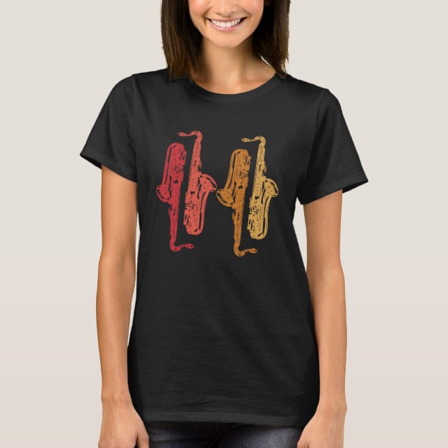 Camiseta Saxophone Saxaphone Player Music Jazz Tenor (Anverso)
