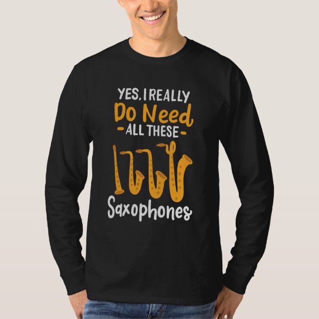 Camiseta Saxophone Types (Anverso)