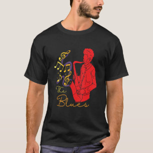 Camiseta Saxophonis, músico de música de jazz saxofón de Bl