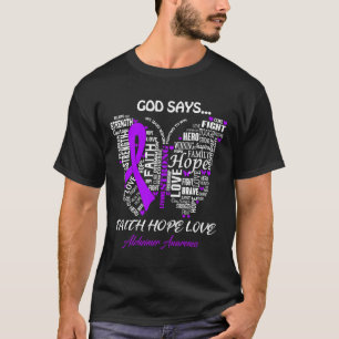 Camiseta Say Faith Hope Love Alzheimerheimer Awareness Gift