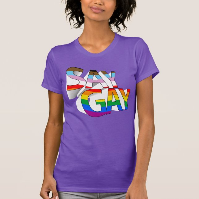 Camiseta SAY GAY (Anverso)