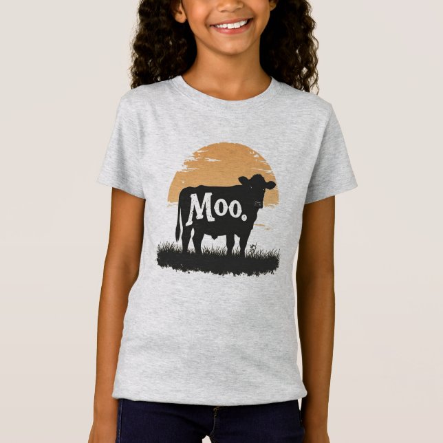 Camiseta Say Moo — Cute Cow Silhouette (Anverso)