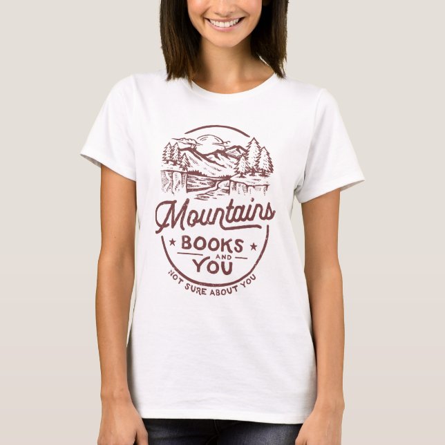 Camiseta Saying Books Montes sarcásticos para los introvert (Anverso)