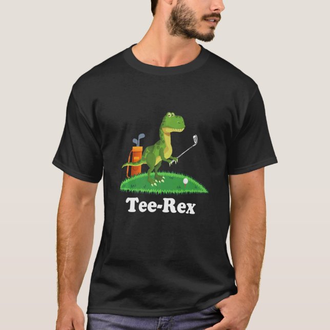 Camiseta Saying Golfing Golfer Rex Dinosaur Humor for Men (Anverso)
