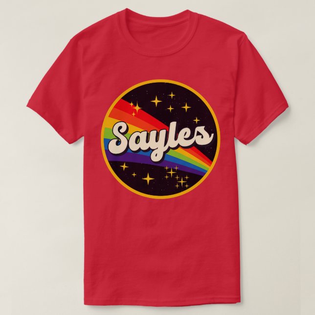 Camiseta Sayles Rainbow In Space Vintage Style (Diseño del anverso)