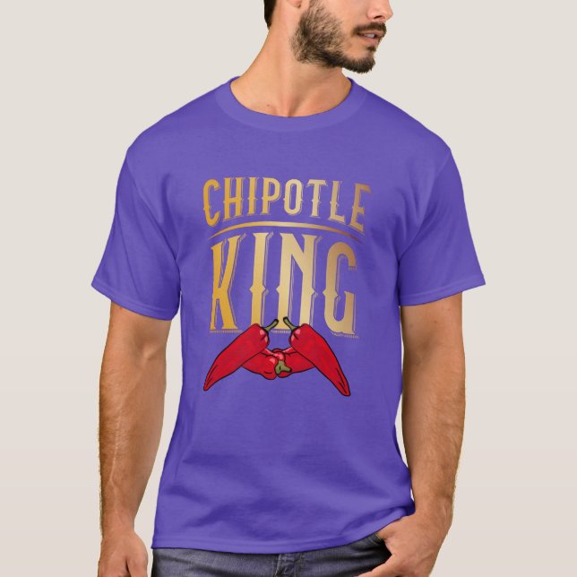 Camiseta Sazonador de sabor de comida picante Chipotle King (Anverso)