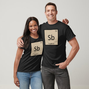 Camiseta Sb - Química De La Soja Símbolo De Tabla Periódica
