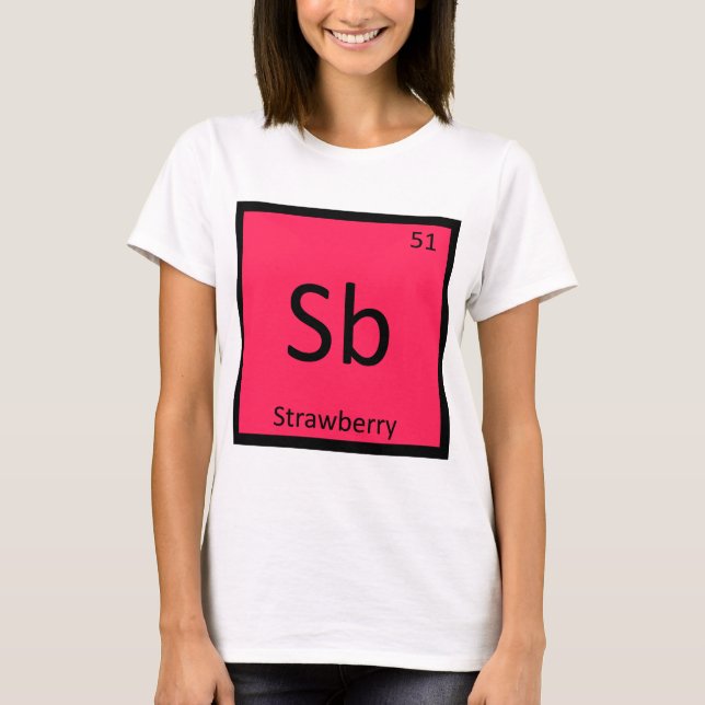 Camiseta Sb - Tabla Periódica De Química Fruta De Fresa (Anverso)
