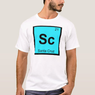 Camiseta Sc - Ciudad de Santa Cruz California Símbolo Quími
