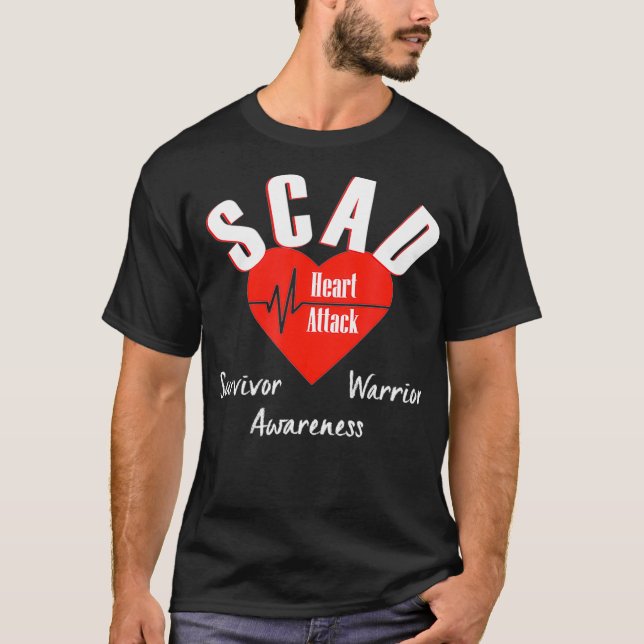 Camiseta SCAD  Female Heart Attack Warrior Surgery Survivor (Anverso)