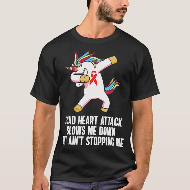 Camiseta SCAD Heart Attack Survivor Defeat US Warrior Aware (Anverso)