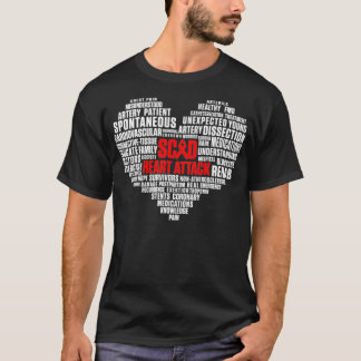 Camiseta SCAD Heart Attack Survivor Pride Warrior Awareness