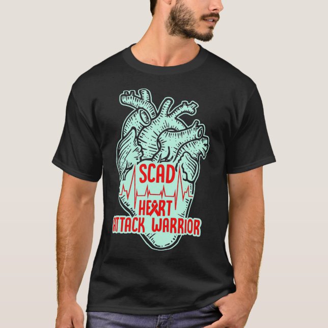 Camiseta SCAD Heart Attack Survivor Pride Warrior Awareness (Anverso)