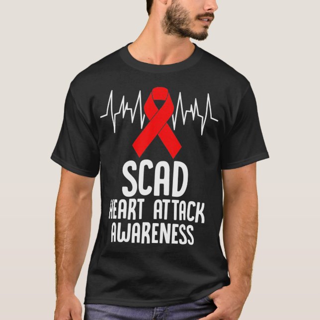Camiseta SCAD Heart Attack Survivor Survive Warrior Awarene (Anverso)