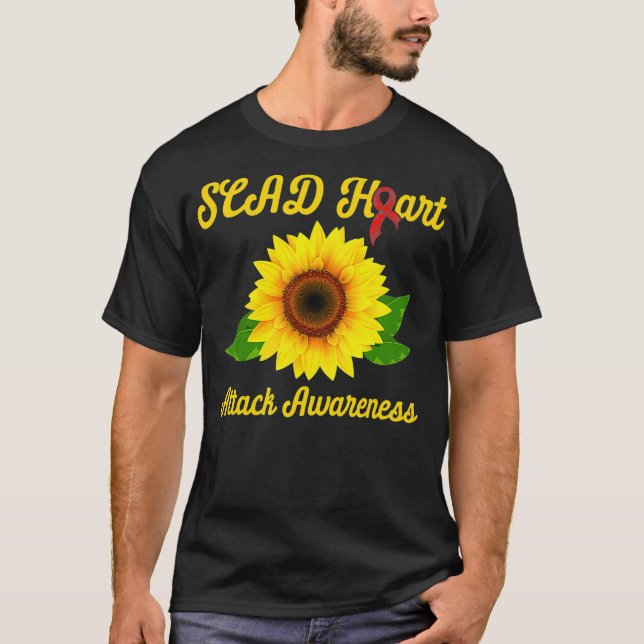Camiseta SCAD Heart Attack Survivor Treatment Warrior Aware (Anverso)