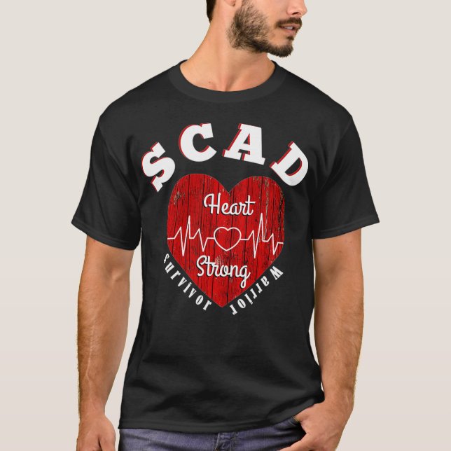 Camiseta SCAD Heart Female Heart Attack Survivor  Warrior _ (Anverso)