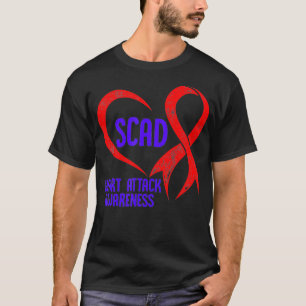 Camiseta SCAD Sobreviviente de ataque cardíaco SCAD Concien