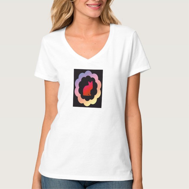 Camiseta Scalloped Kitty - (Anverso)