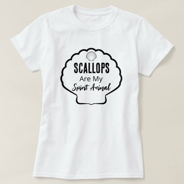 Camiseta Scallops Are My Spirit Animal – Women’s Shelling T (Diseño del anverso)