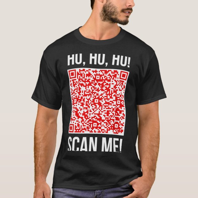 Camiseta Scan Me! Qr Scan Me Joke Funny Santa Merry Christm (Anverso)