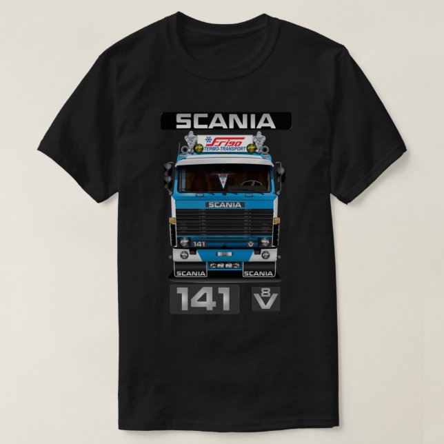 Camiseta SCANIA 141 V8 Arte clásico T-S de creación digital (Diseño del anverso)