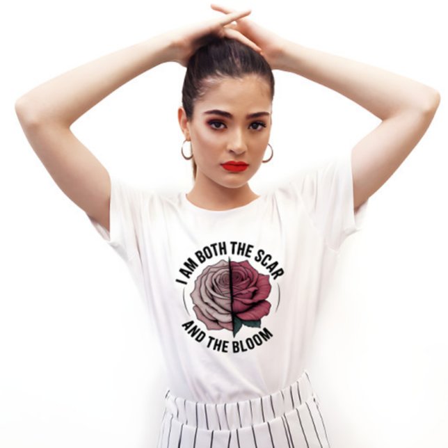 Camiseta Scar & Bloom Minimalist Half-Rose Half-Scar (Subido por el creador)