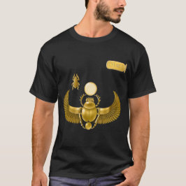 Camiseta Scarab egipcio de oro