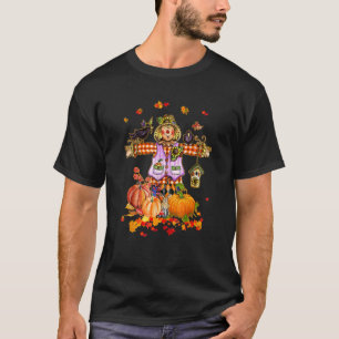 Camiseta Scarecrow Otoño Hola Caída Calabaza Acción de Grac