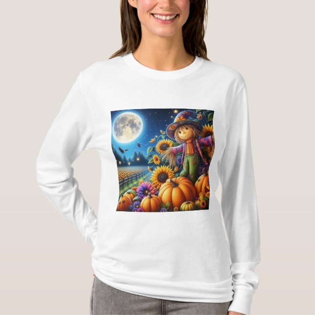 Camiseta Scarecrow Sunflowers T Shirt (Anverso)