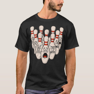 Camiseta Scared Bowling Pins Tee For Bowler Bowling Joke St