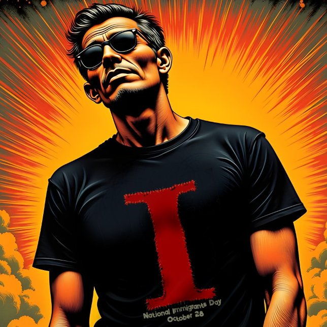 Camiseta Scarlet Letter National Immigrants Day (Subido por el creador)