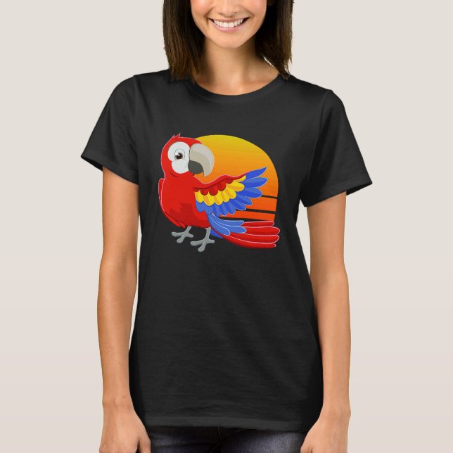 Camiseta Scarlet Macaw Baby Bird Costume Men Women Kids (Anverso)