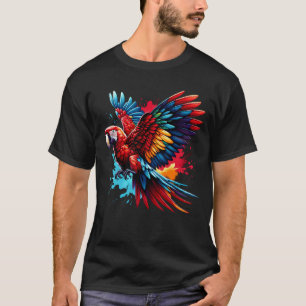 Camiseta Scarlet Macaw Parrot Bird Lover Watcher Bircher
