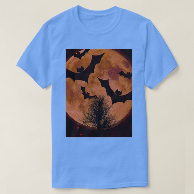 Camiseta scary bat fly at moonlight (Diseño del anverso)