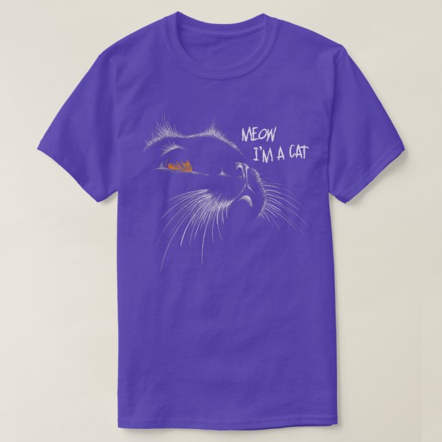 Camiseta Scary Cat Face Yellow Eyes Funny Cat Lover Hallowe (Diseño del anverso)
