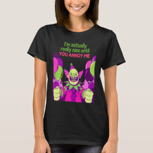 Camiseta Scary Clown cita sarcástica Problemas de actitud