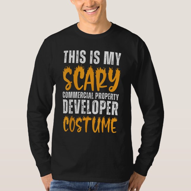 Camiseta Scary Commercial Property Developer Costume Funny (Anverso)