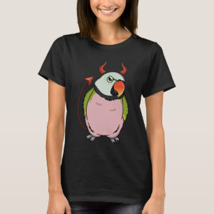 Camiseta Scary Devil Costume Loro I Mustache Parakeet