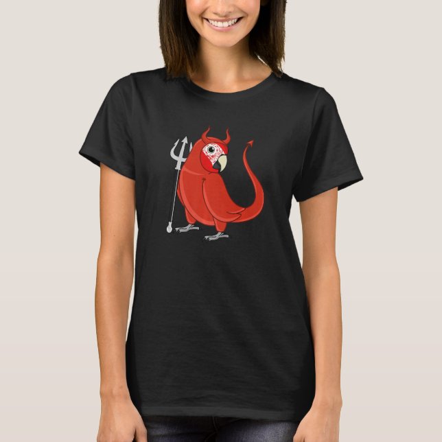 Camiseta Scary Devil Costume Loro I Scarlet Macaw (Anverso)