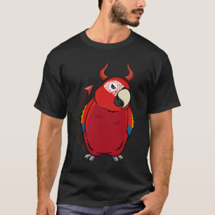 Camiseta Scary Devil Costume Loro I Scarlet Macaw