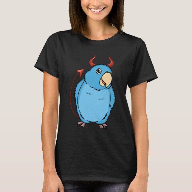 Camiseta Scary Devil Costume Parrot I Blue Parrotlet (Anverso)